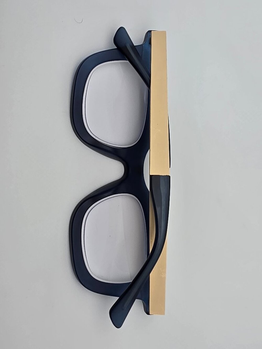 Ryan Simkhai Olivia Matte Blue Gold +1.75 Blue Light Blocking Reading Glasses - Picture 9 of 12